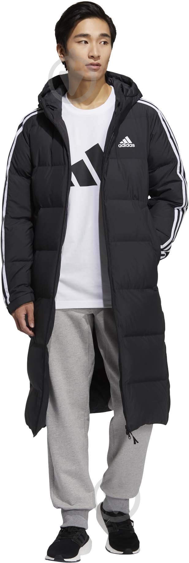 Пуховик чоловічий Adidas 3ST LONG COAT H20760 р.L чорний - фото 6
