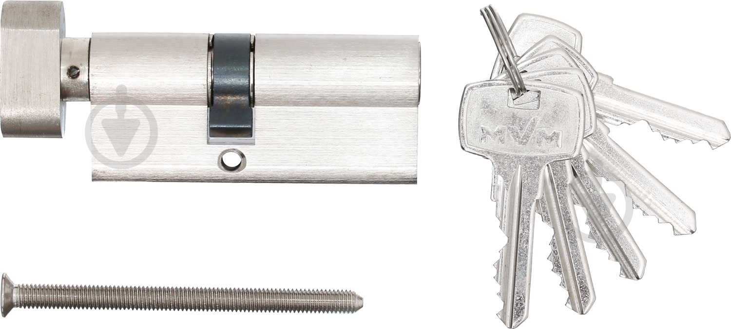 Цилиндр MVM Р6Е 40x30 ключ-вороток 70 мм матовый хром - фото 3 Цилиндр MVM Р6Е 40x30 ключ-вороток 70 мм матовый хром - фото 3