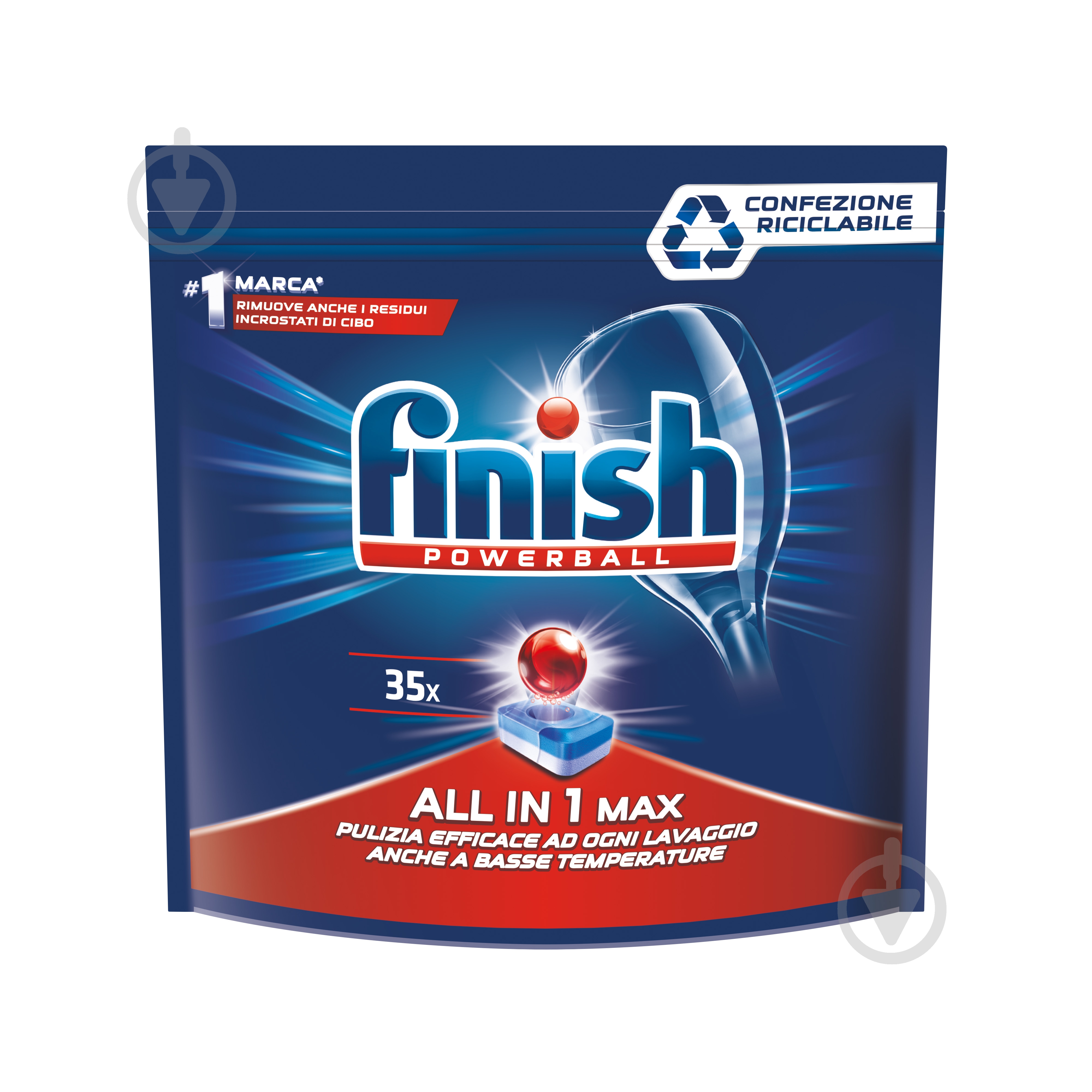 Таблетки для посудомийних машин Finish All in 1 Max 35 шт. - фото 1