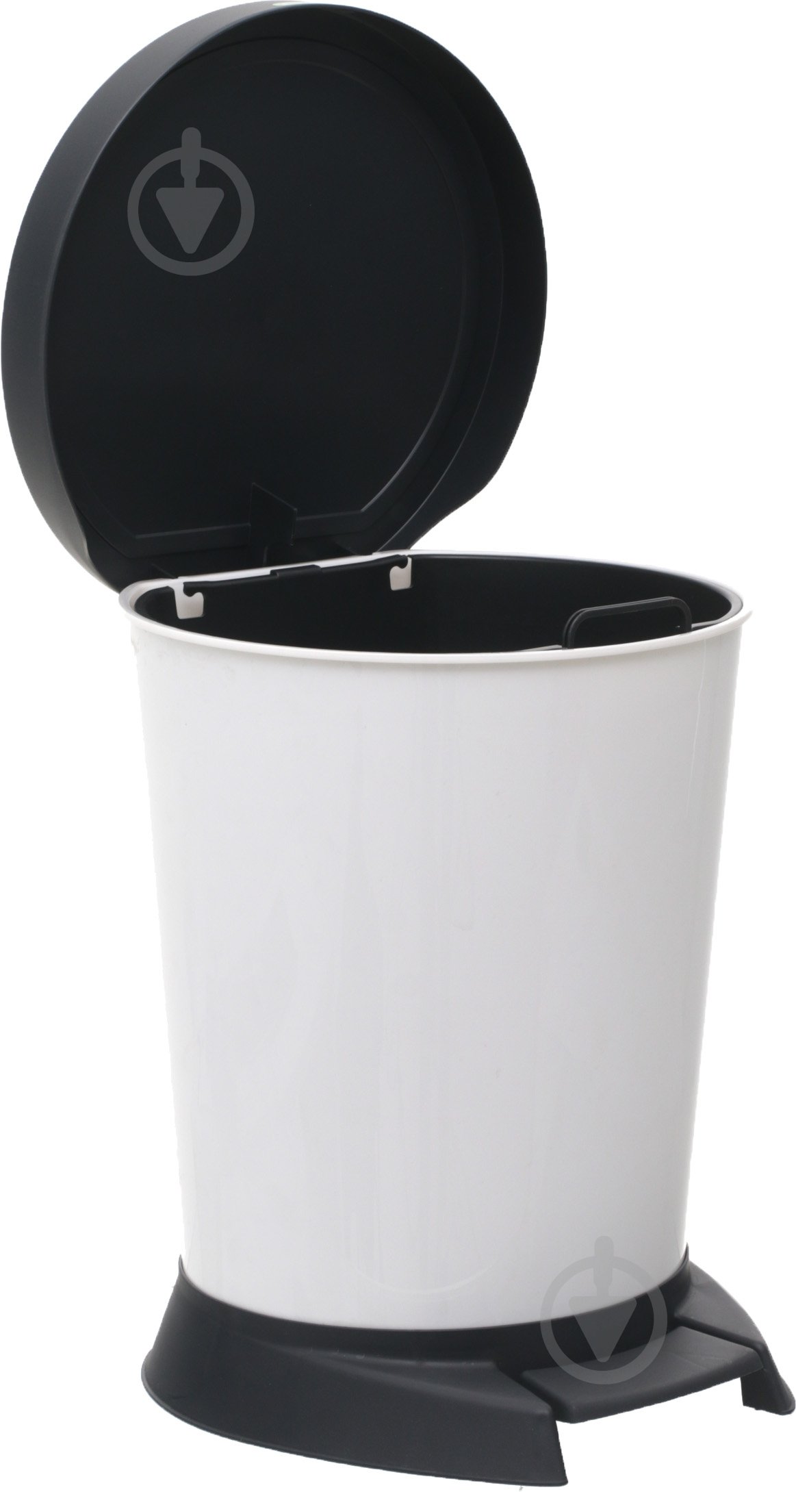 Ведро для мусора Алеана с педалью 10 л белый 124065 - фото 2