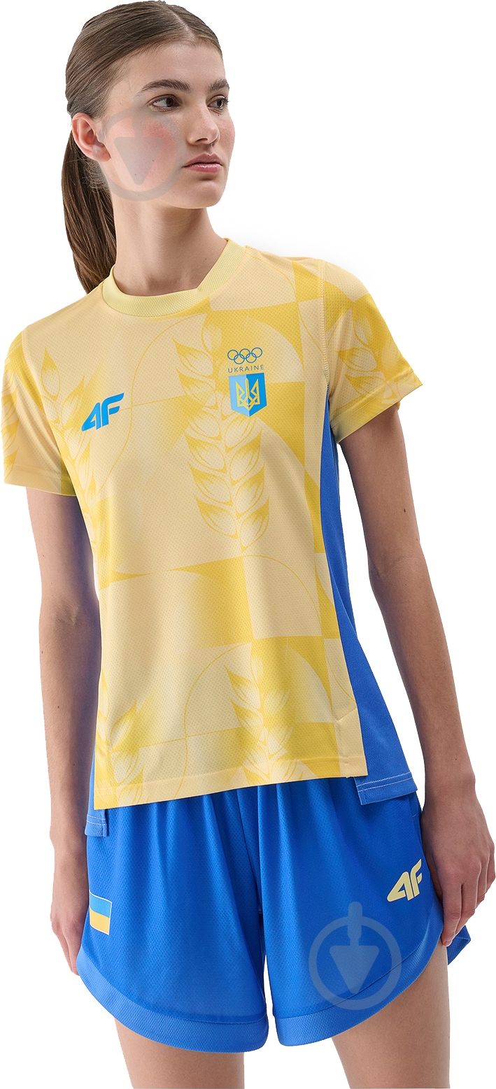 Футболка 4F 4FOSS24TFTSF1475-71S р.L жовтий - фото 1