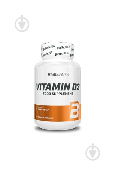 Вітаміни BioTechUSA Vitamin D3 60 шт./уп. - фото 1