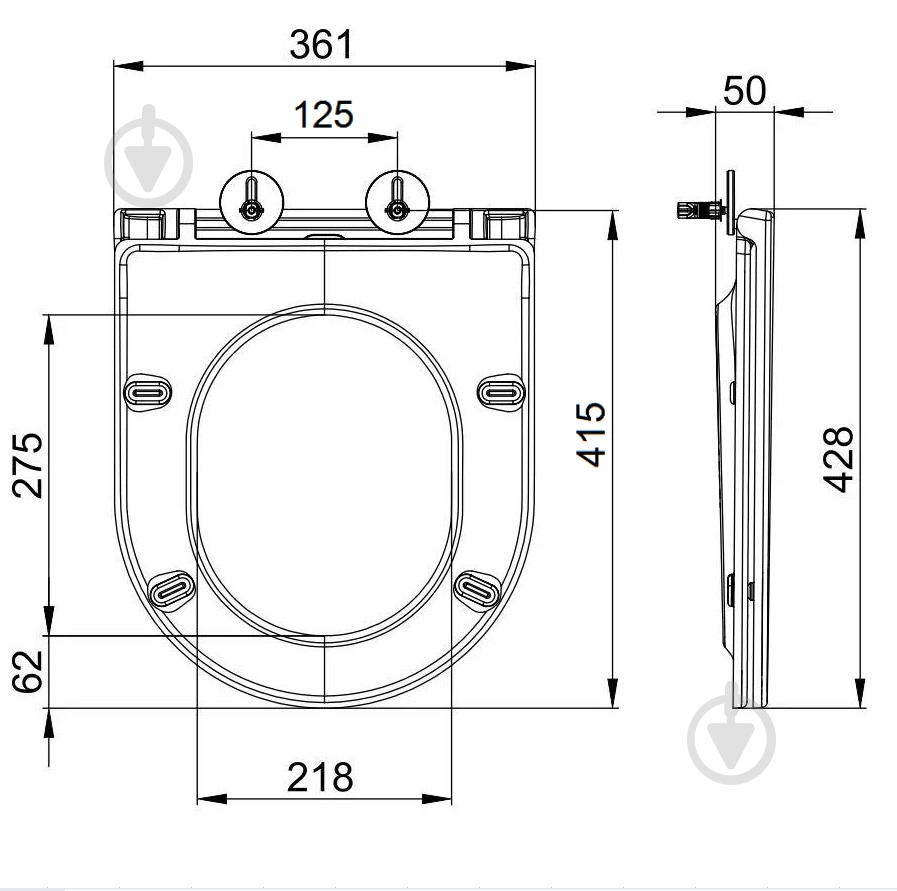 Сиденье для унитаза Mixxen soft-close MXLT0685 - фото 3