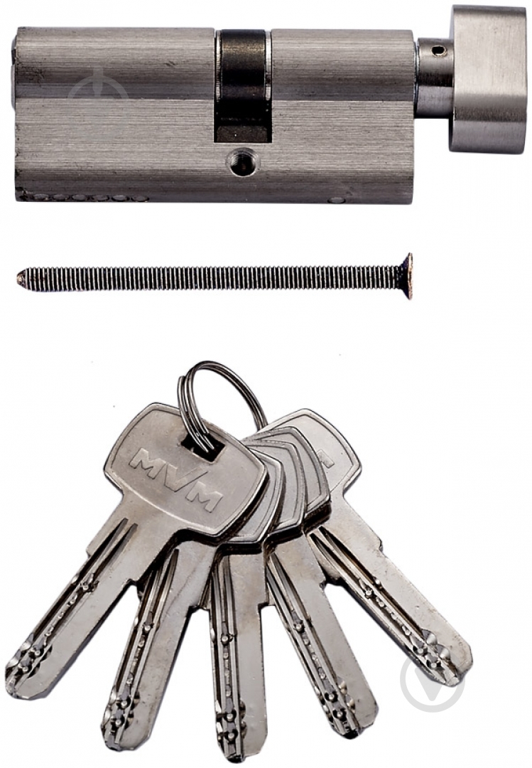 Цилиндр MVM Р6Р 40x30 ключ-вороток 70 мм матовый никель - фото 2 Цилиндр MVM Р6Р 40x30 ключ-вороток 70 мм матовый никель - фото 2