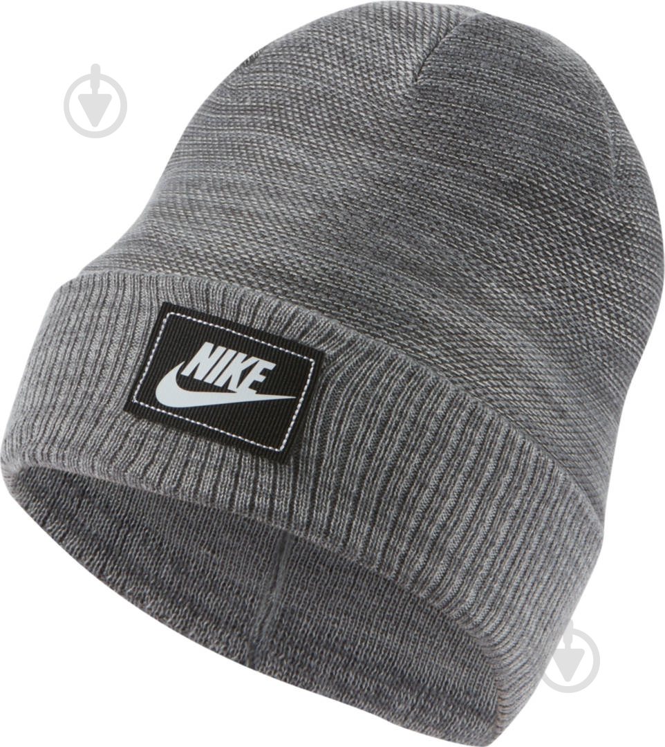 Шапка Nike U Nsw Beanie Cuffed Futura CW6323-071 р.one size серый - фото 1