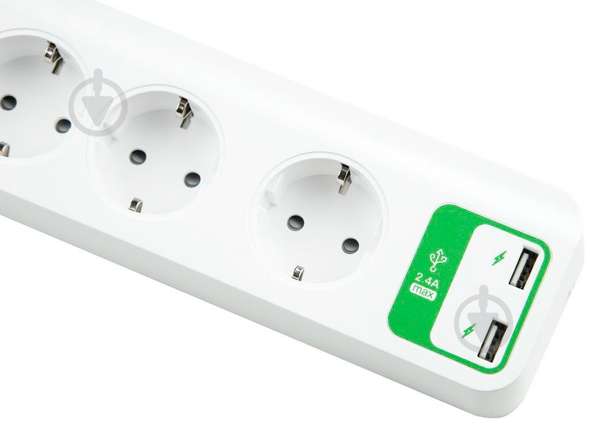 Фильтр-удлинитель APC Essential SurgeArrest 5 outlets + 2 USB с заземлением 5 гн. белый 2 м PM5U-RS - фото 2 Фильтр-удлинитель APC Essential SurgeArrest 5 outlets + 2 USB с заземлением 5 гн. белый 2 м PM5U-RS - фото 2
