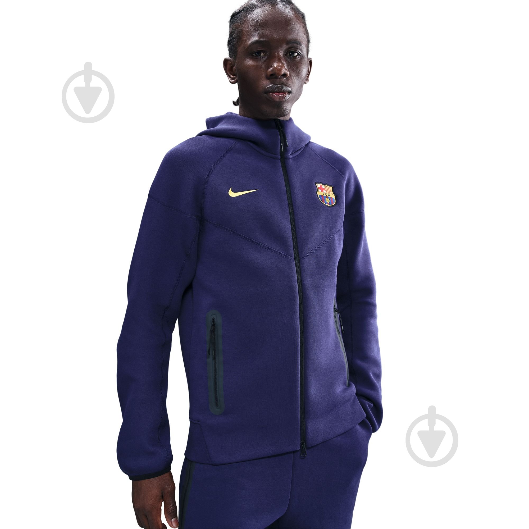 Джемпер Nike FCB M NK TCH FLC FZ WR HDY HJ6426-595 р.S фиолетовый - фото 4 Джемпер Nike FCB M NK TCH FLC FZ WR HDY HJ6426-595 р.S фиолетовый - фото 4