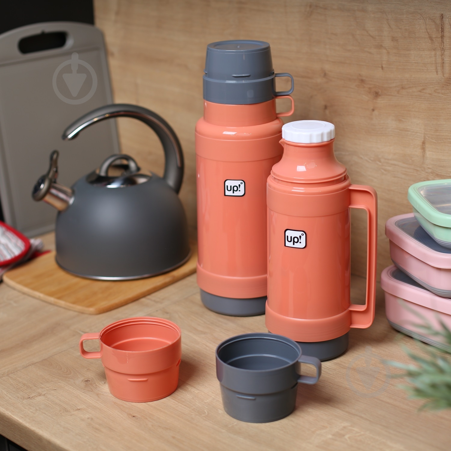 Термос UP! (Underprice) Cosy 1 л brown - фото 2