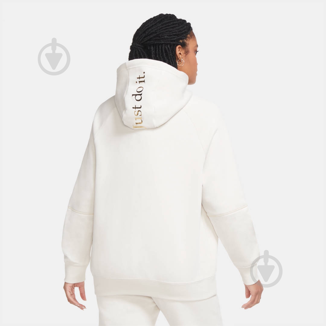 Джемпер Nike W NSW ICN CLSH HOODY FLC OS DC0652-104 р. S бежевый - фото 2