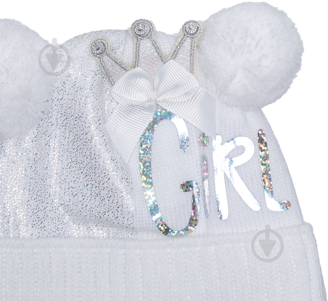 Шапочка детская для девочки Luna Kids р.36 белый 2104 - фото 3