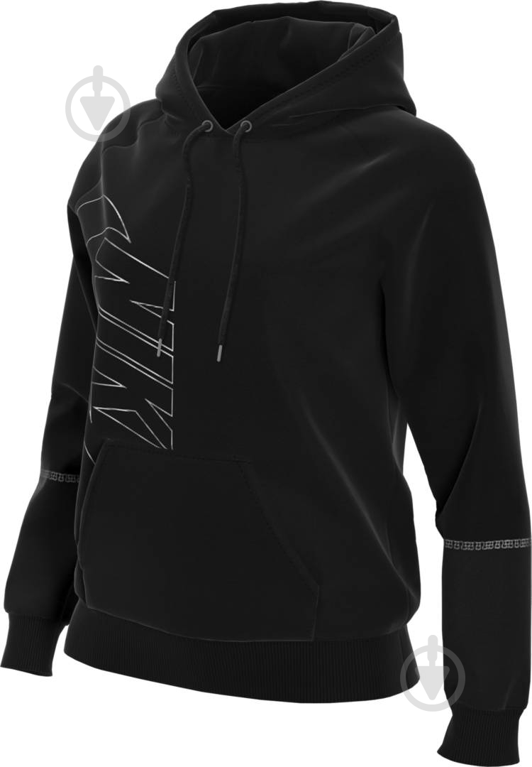 Джемпер Nike W NSW ICN CLSH HOODY FLC OS DC0652-010 р. S черный - фото 3