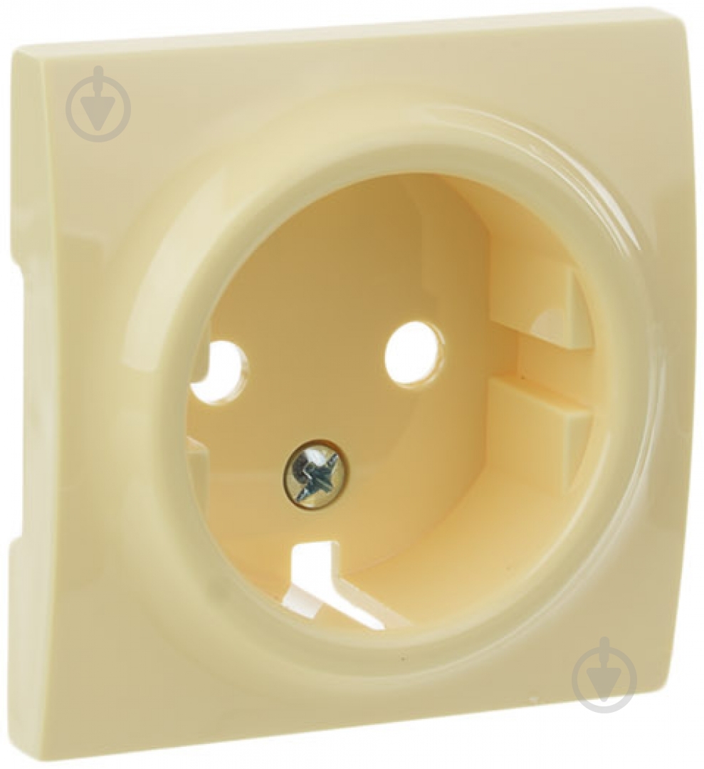Панель розетки Obzor Elegant 2P+Z ваниль DSE 00-83004-000000 - фото 2