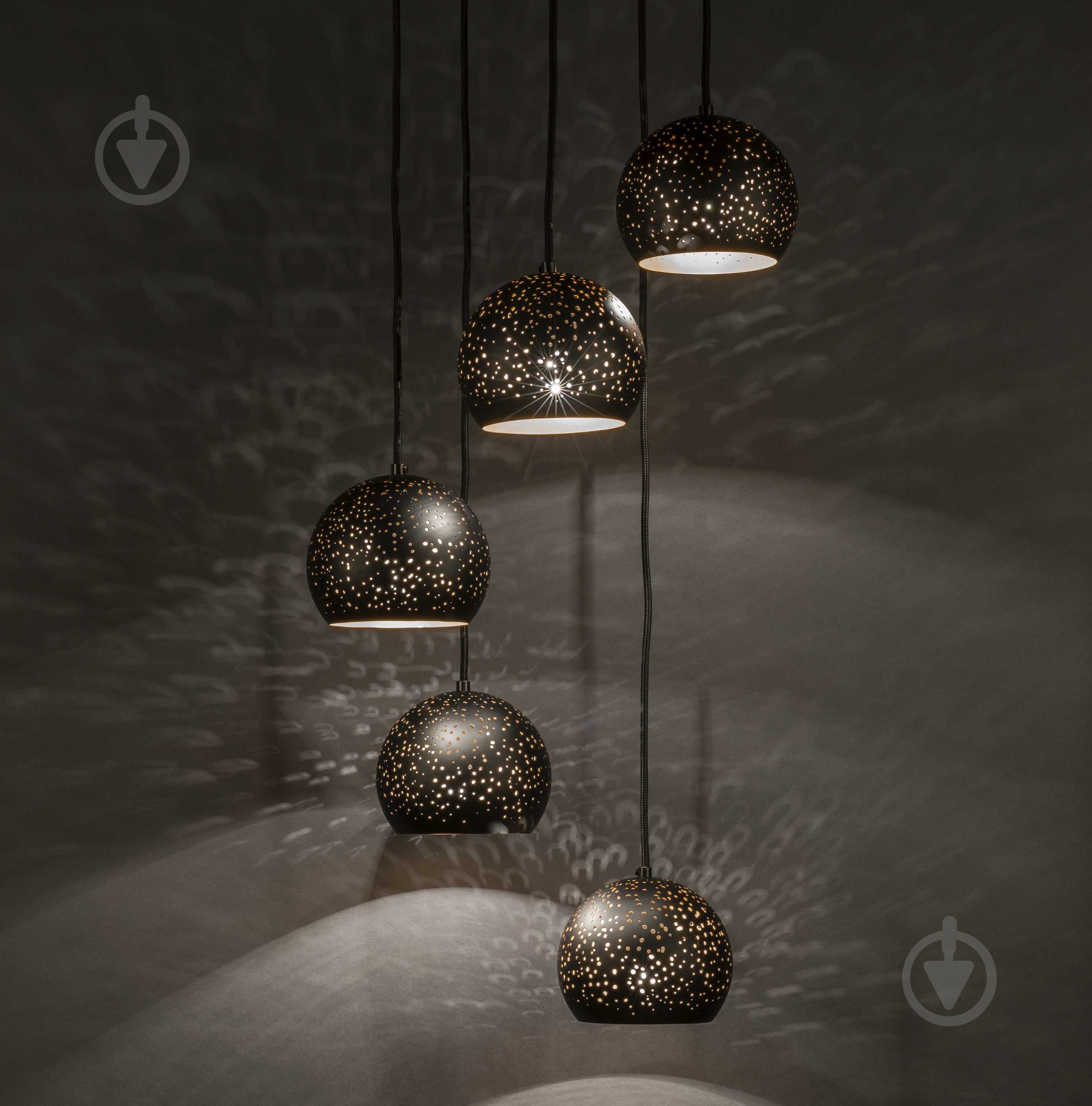 Подвес TK Lighting Brillo 5x60 Вт E27 черный/золото 2307 - фото 2