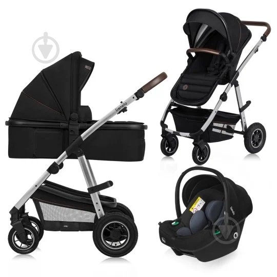 Коляска 3 в 1 Lionelo AMBER BLACK SILVER - фото 1 Коляска 3 в 1 Lionelo AMBER BLACK SILVER - фото 1