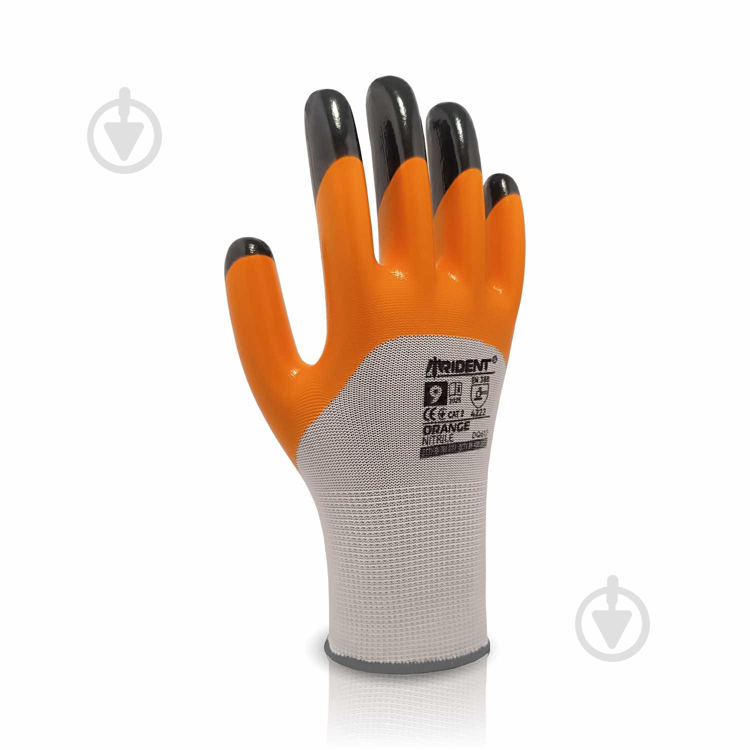 ᐉ Рукавички Trident ORANGE з покриттям нітрил L (9) DQ612 • Краща