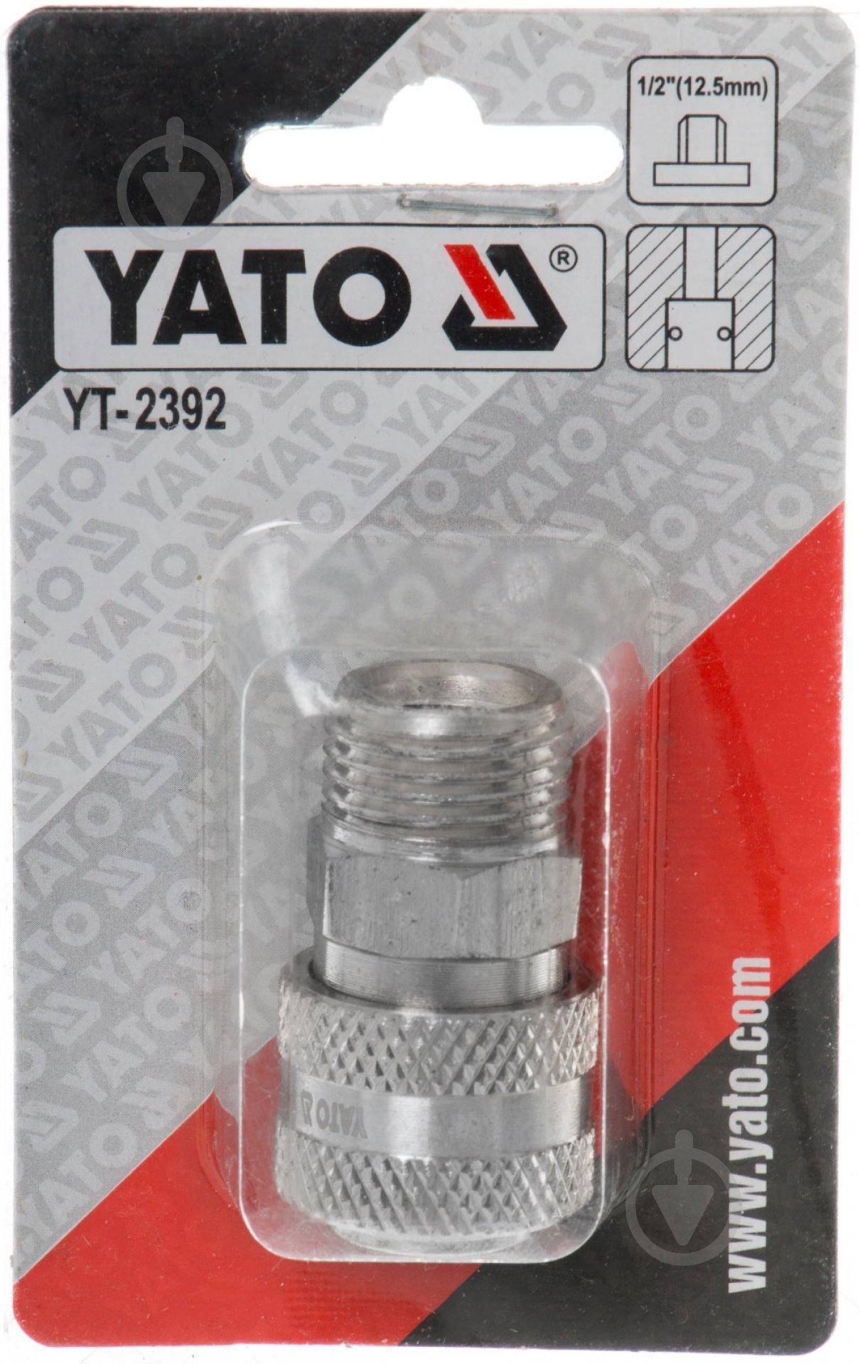 Швидкознімач YATO на різьбу зовнішню 1/2 " YT-2392 - фото 2