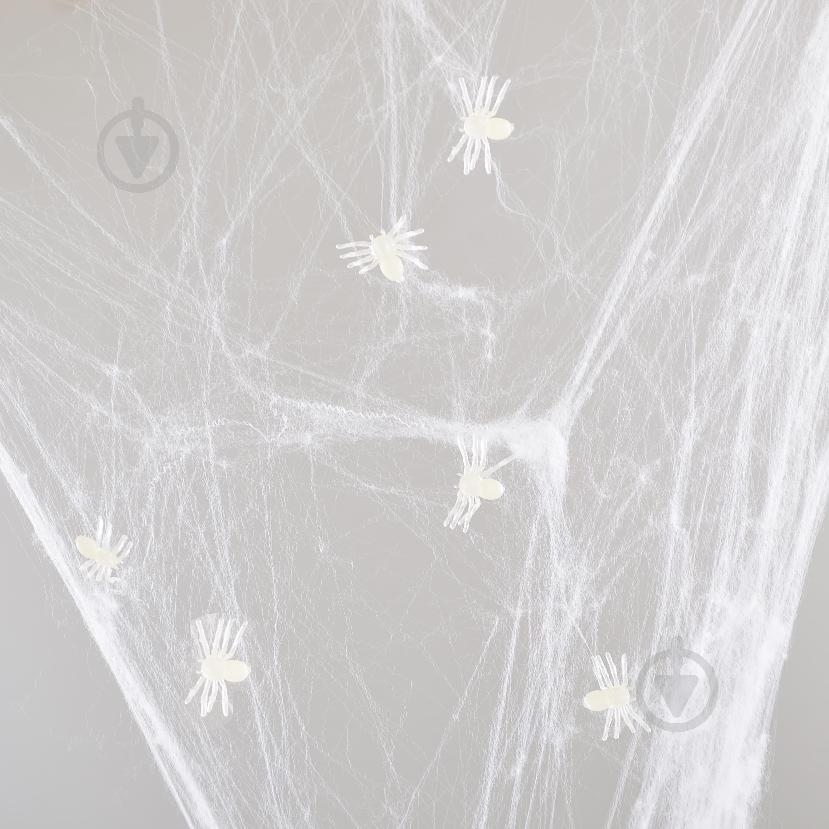 Набор декоративный Белые пауки, светящиеся в темноте 973278 50 шт. YES - фото 1 Набор декоративный Белые пауки, светящиеся в темноте 973278 50 шт. YES - фото 1