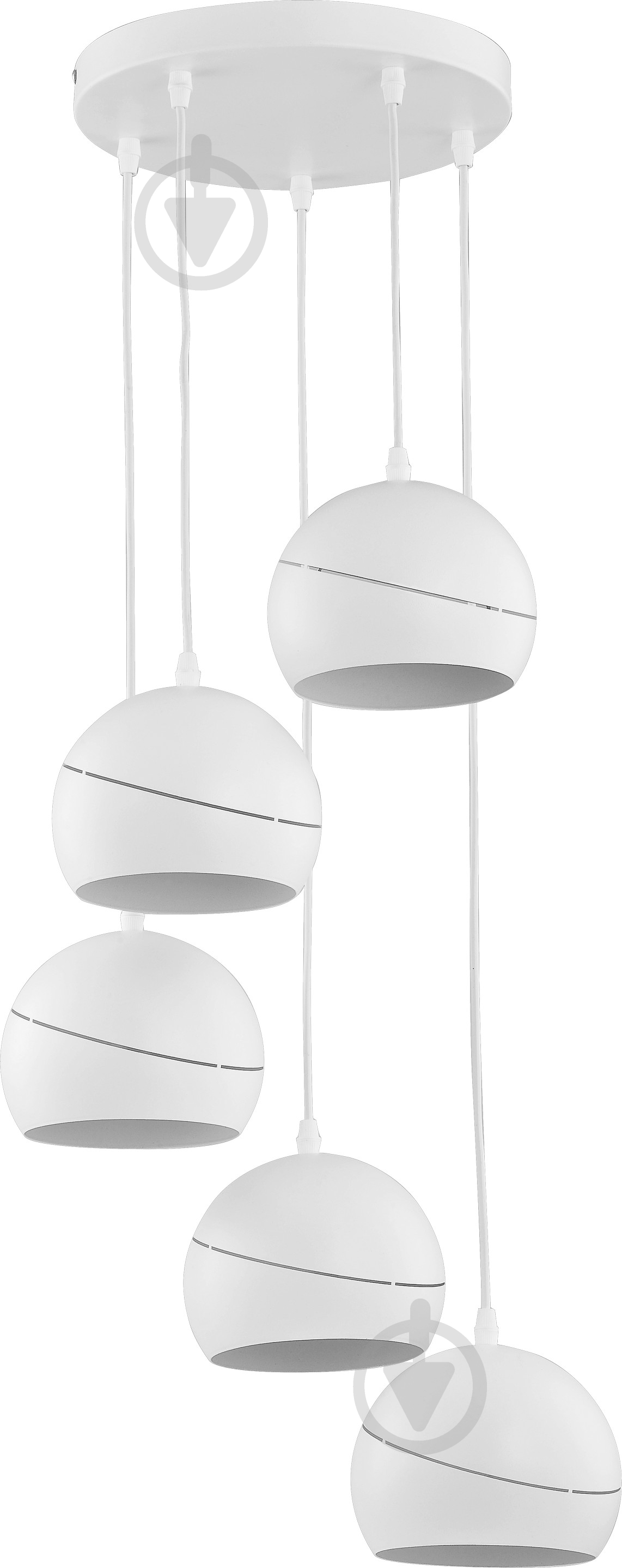 Люстра подвесная TK Lighting Yoda Orbit 5x60 Вт E27 белый 2075 - фото 1