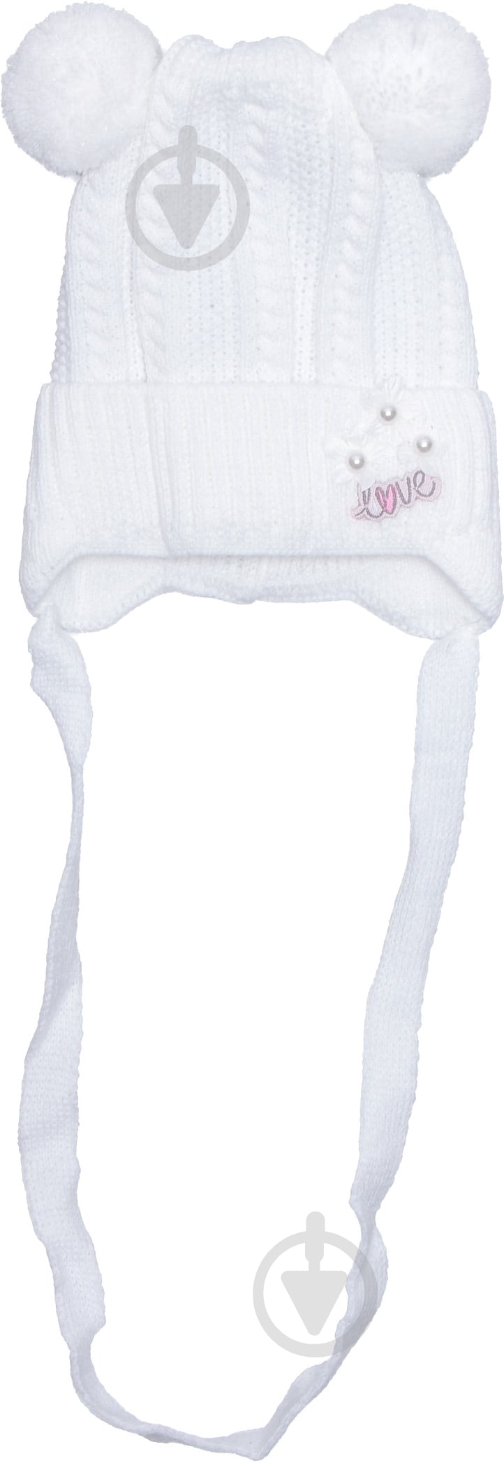 Шапочка дитяча для дівчинки Luna Kids р.36 білий 2223 - фото 1