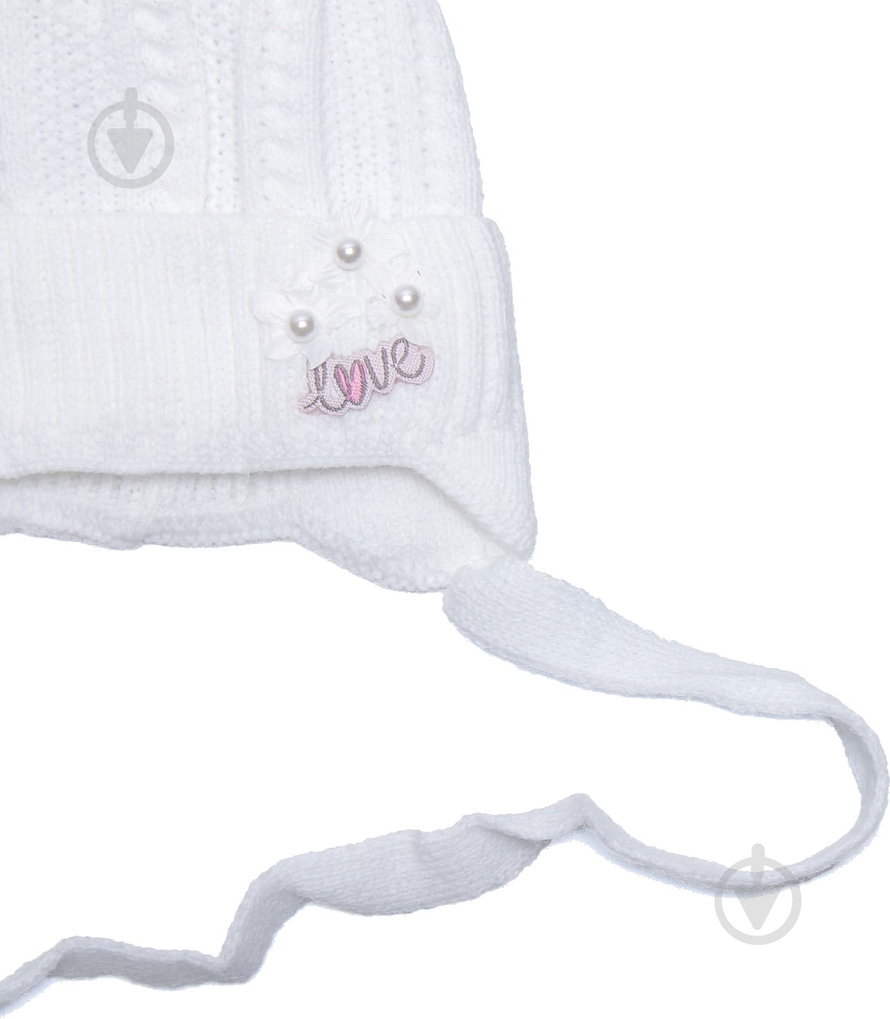 Шапочка дитяча для дівчинки Luna Kids р.36 білий 2223 - фото 3