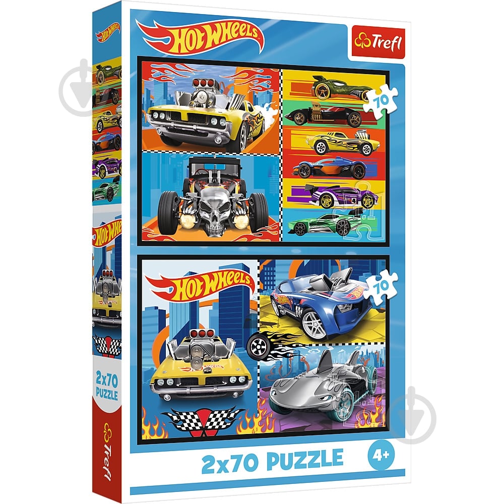 ᐉ Пазлы Trefl Hot Wheels Игрушечные машинки 2x70 элементов 34442