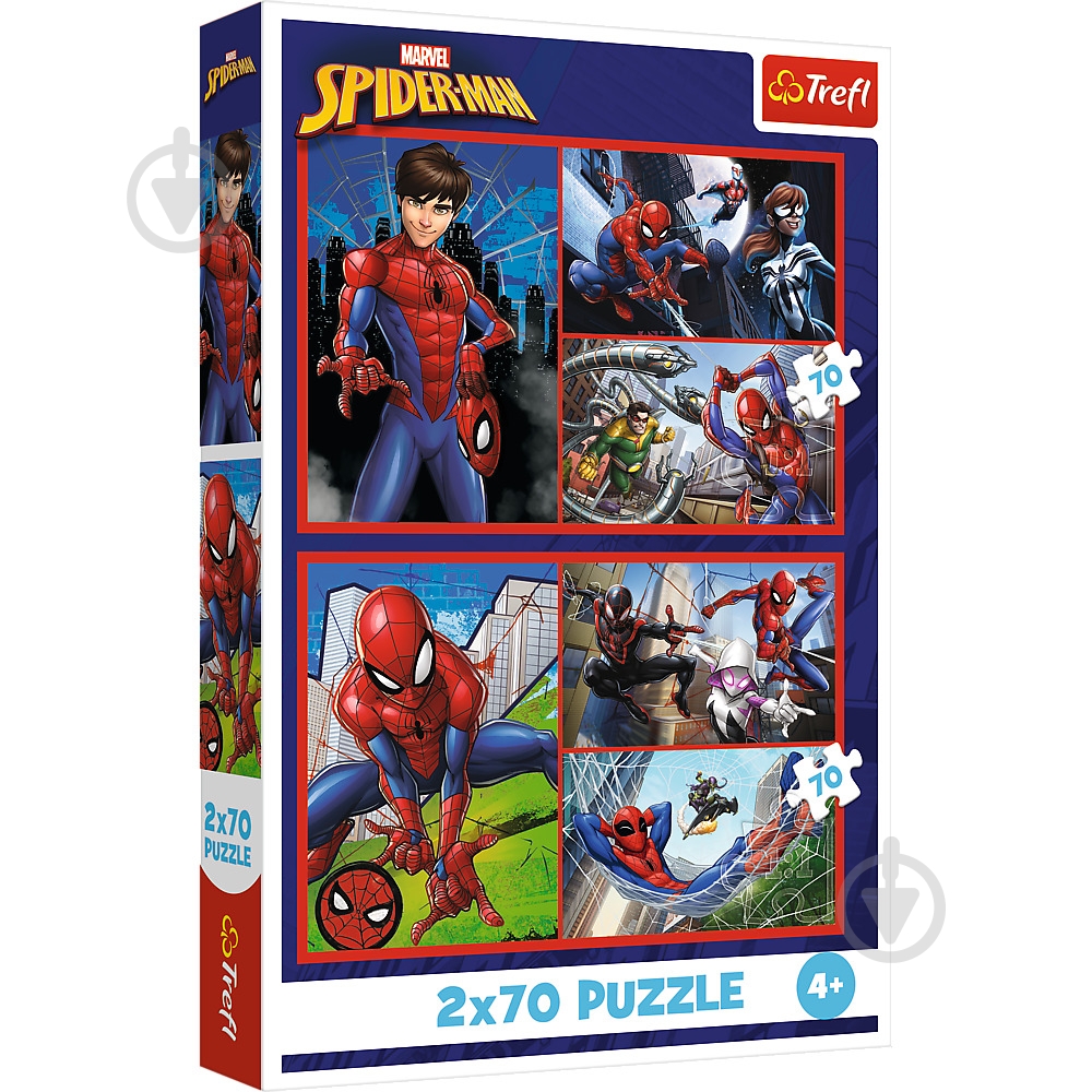 Пазлы Trefl Spiderman Паучьи истории 2x70 элементов 34443 - фото 1