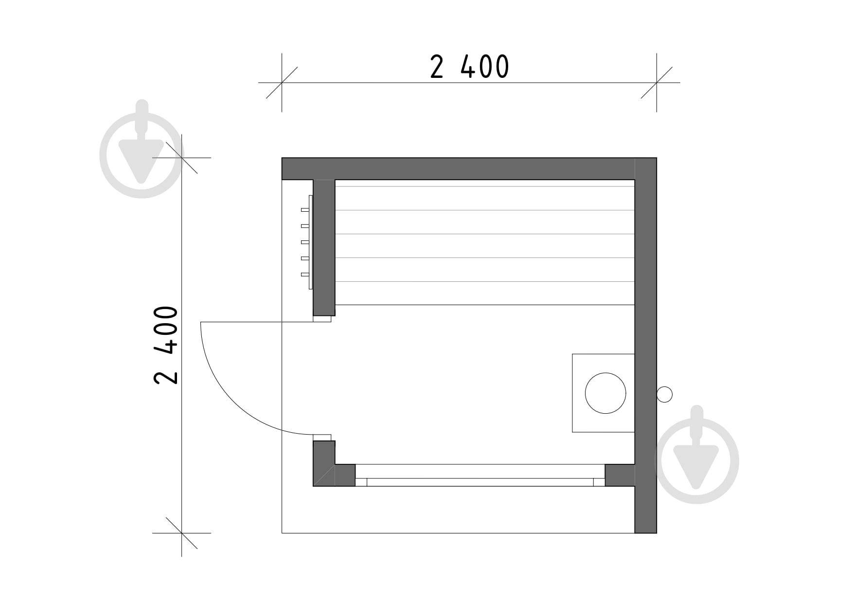 Модульна сауна стандарт 2,4х2,4х2,55 м - фото 3