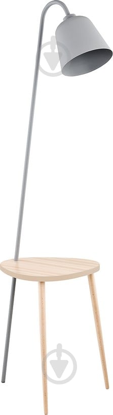 Торшер TK Lighting Lami Table 60 Вт E27 серый/дерево 2930 - фото 1 Торшер TK Lighting Lami Table 60 Вт E27 серый/дерево 2930 - фото 1