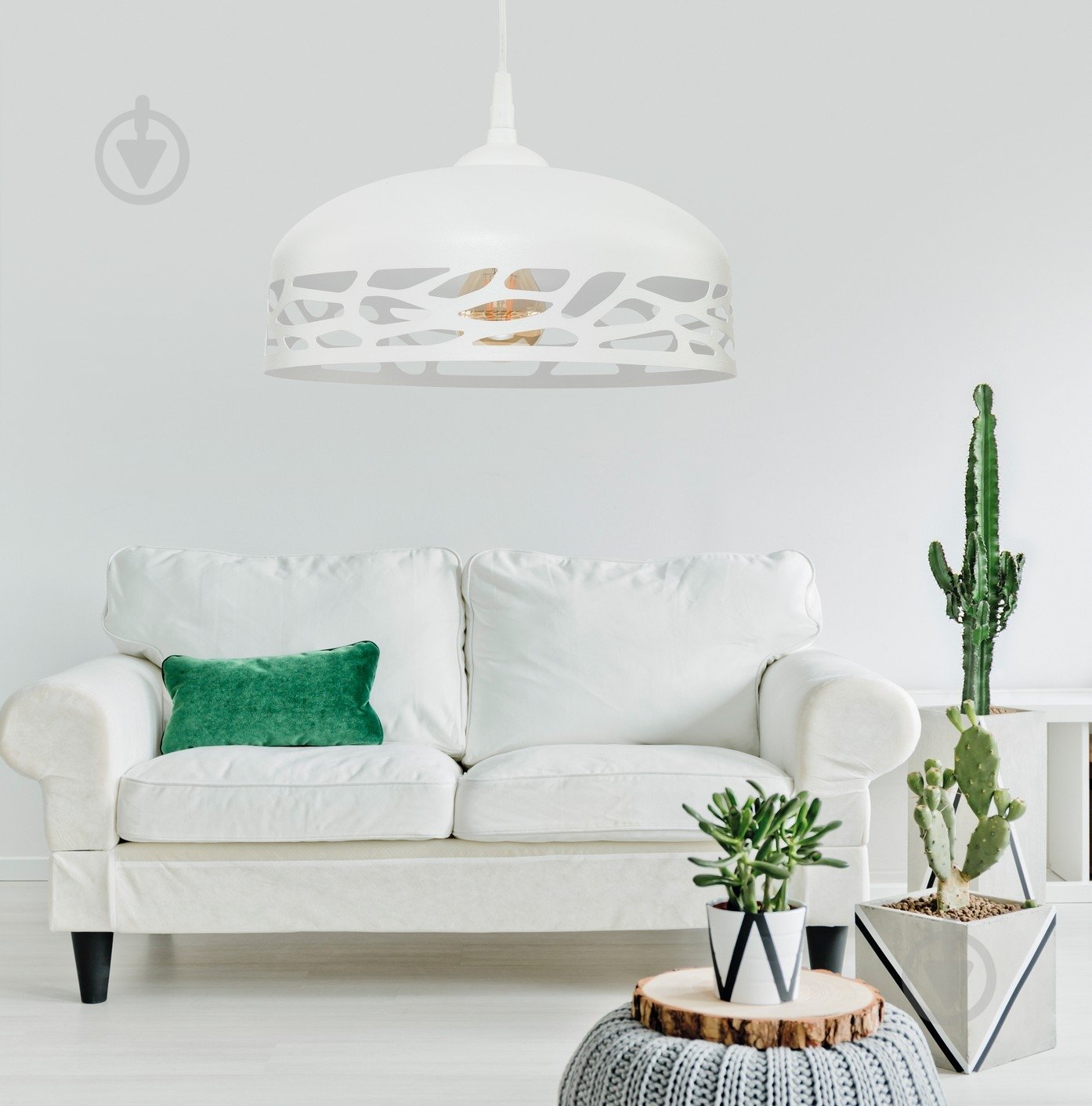 Подвес TK Lighting Jug 1x60 Вт E27 белый 2162 - фото 2