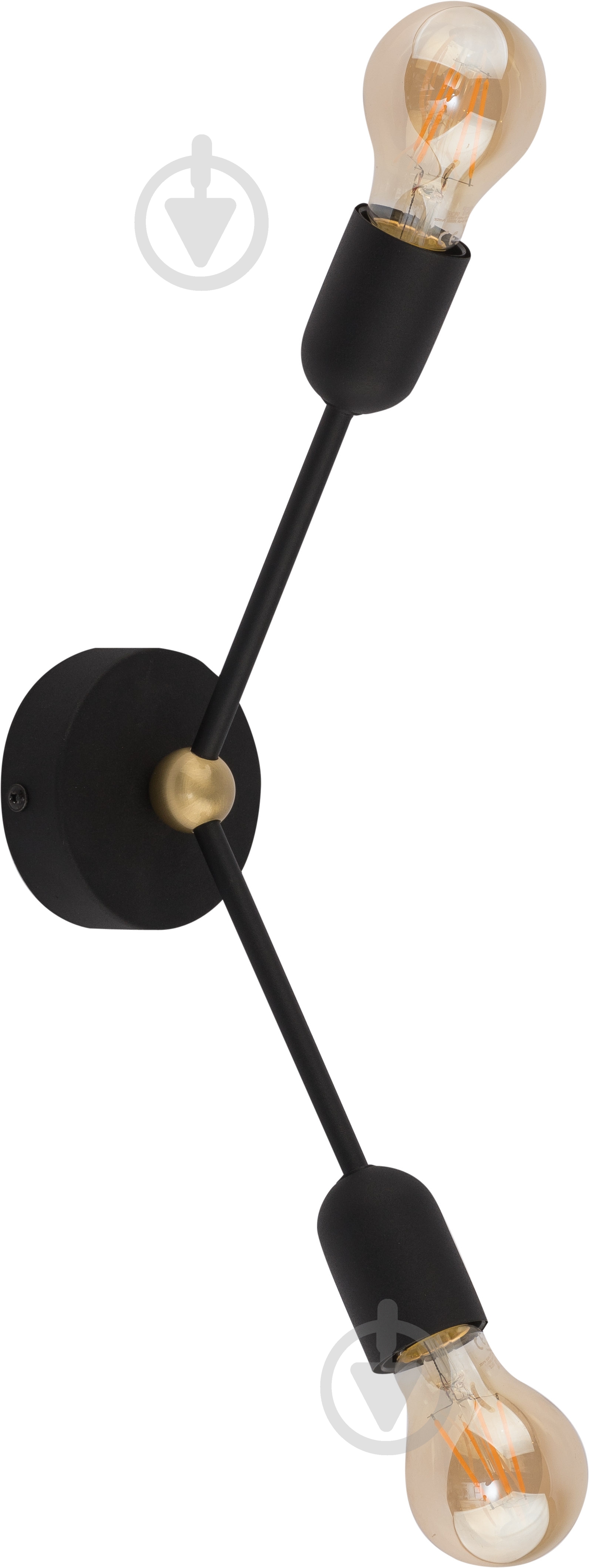 Бра TK Lighting Fantasy 2x60 Вт E27 черный 2429 - фото 1