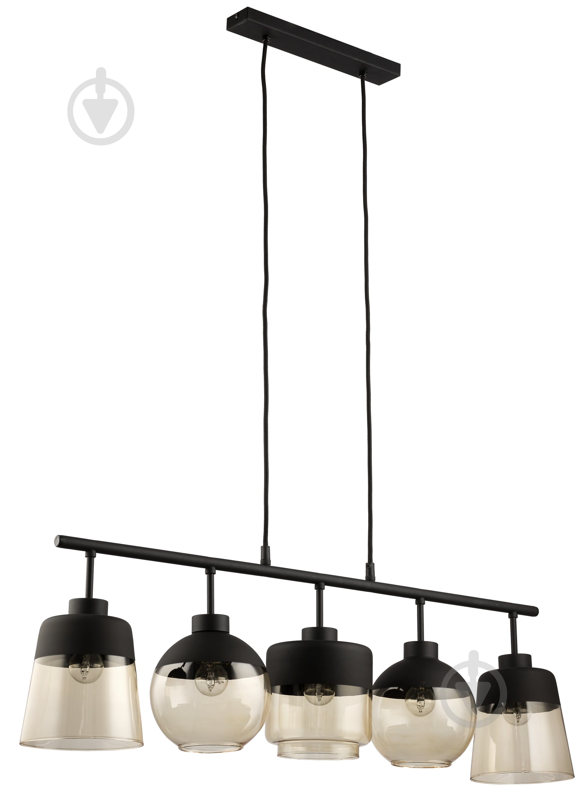 Подвес TK Lighting Amber 5x60 Вт E27 черный 2382 - фото 1