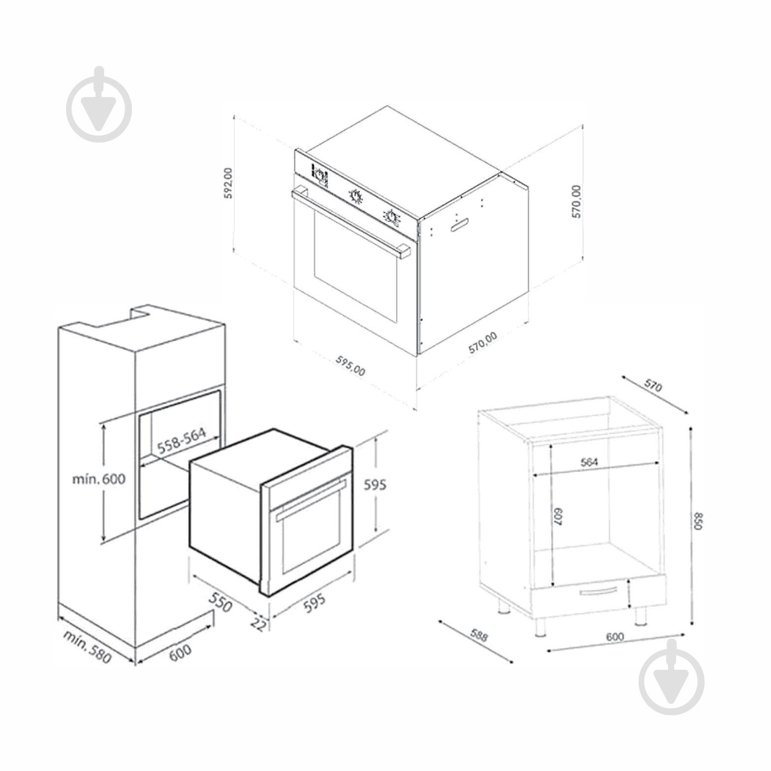 Духовой шкаф Jantar RUTA 6004 BL - фото 7
