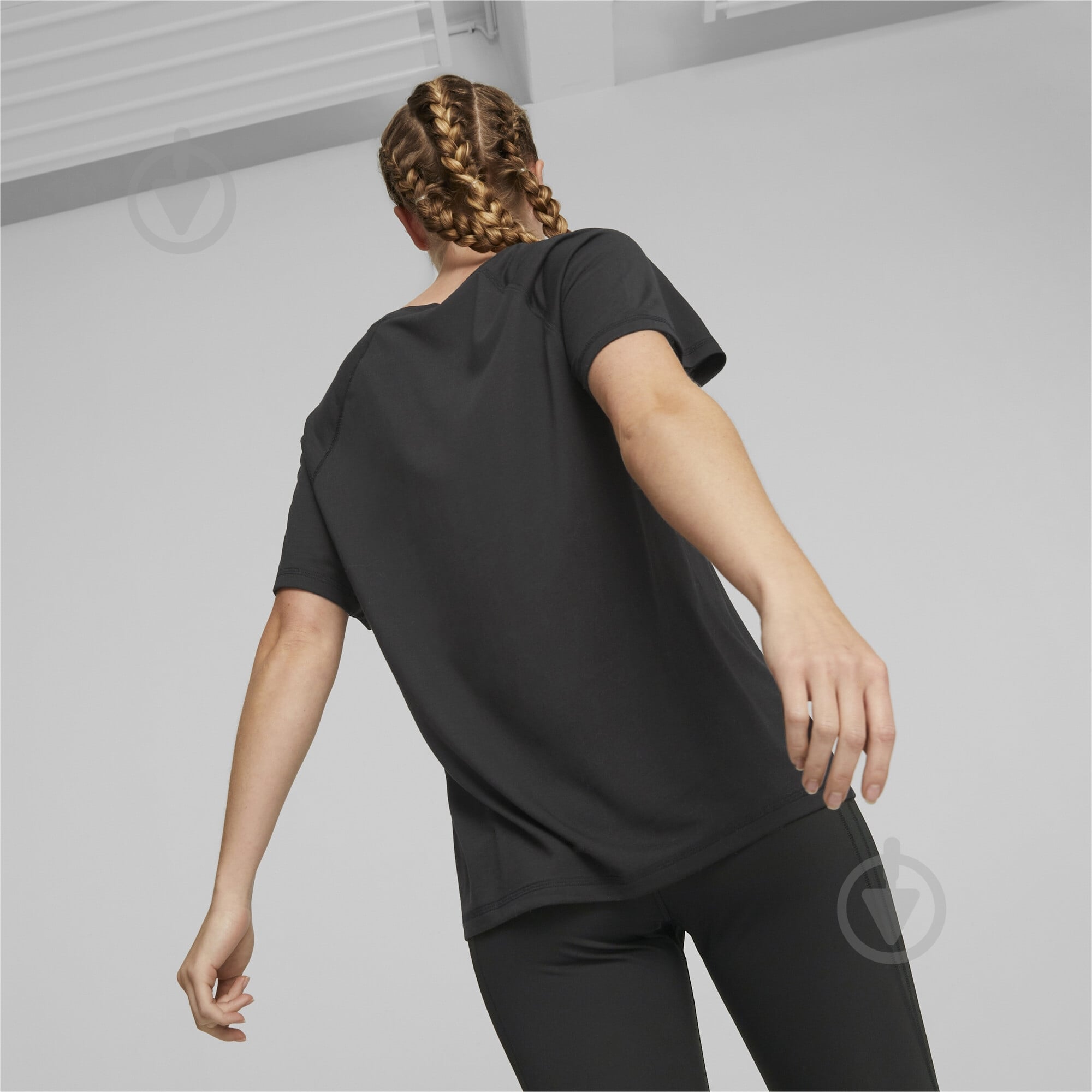 Футболка Puma EVOSTRIPE TEE 67306601 р.S черный - фото 4