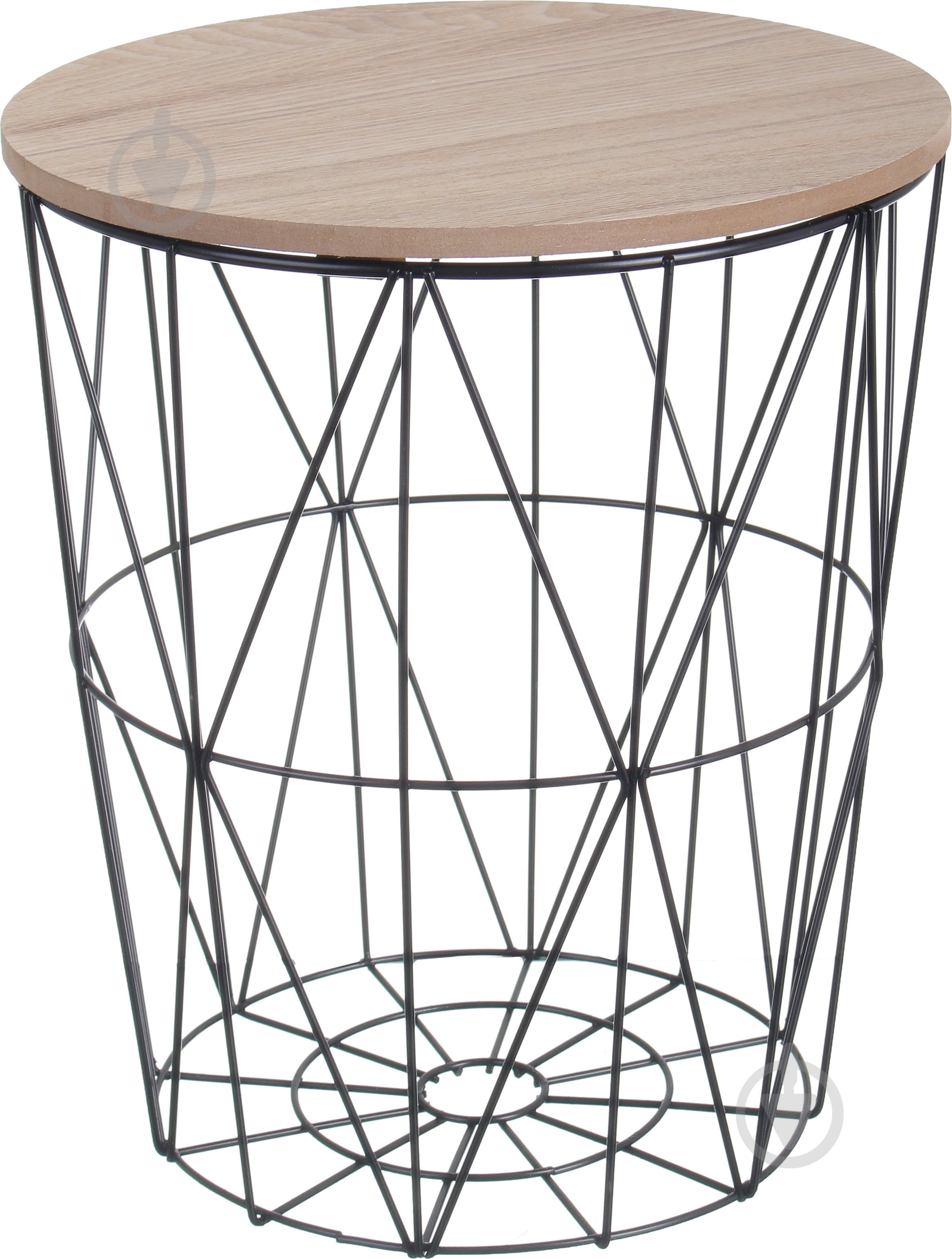 Стол-корзина Сканди 340x300x300 мм дерево натуральноечерный - фото 1