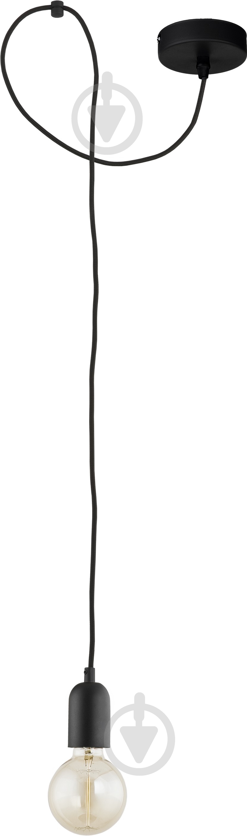 Підвіс TK Lighting Qualle 1x60 Вт E27 чорний 2361 - фото 1