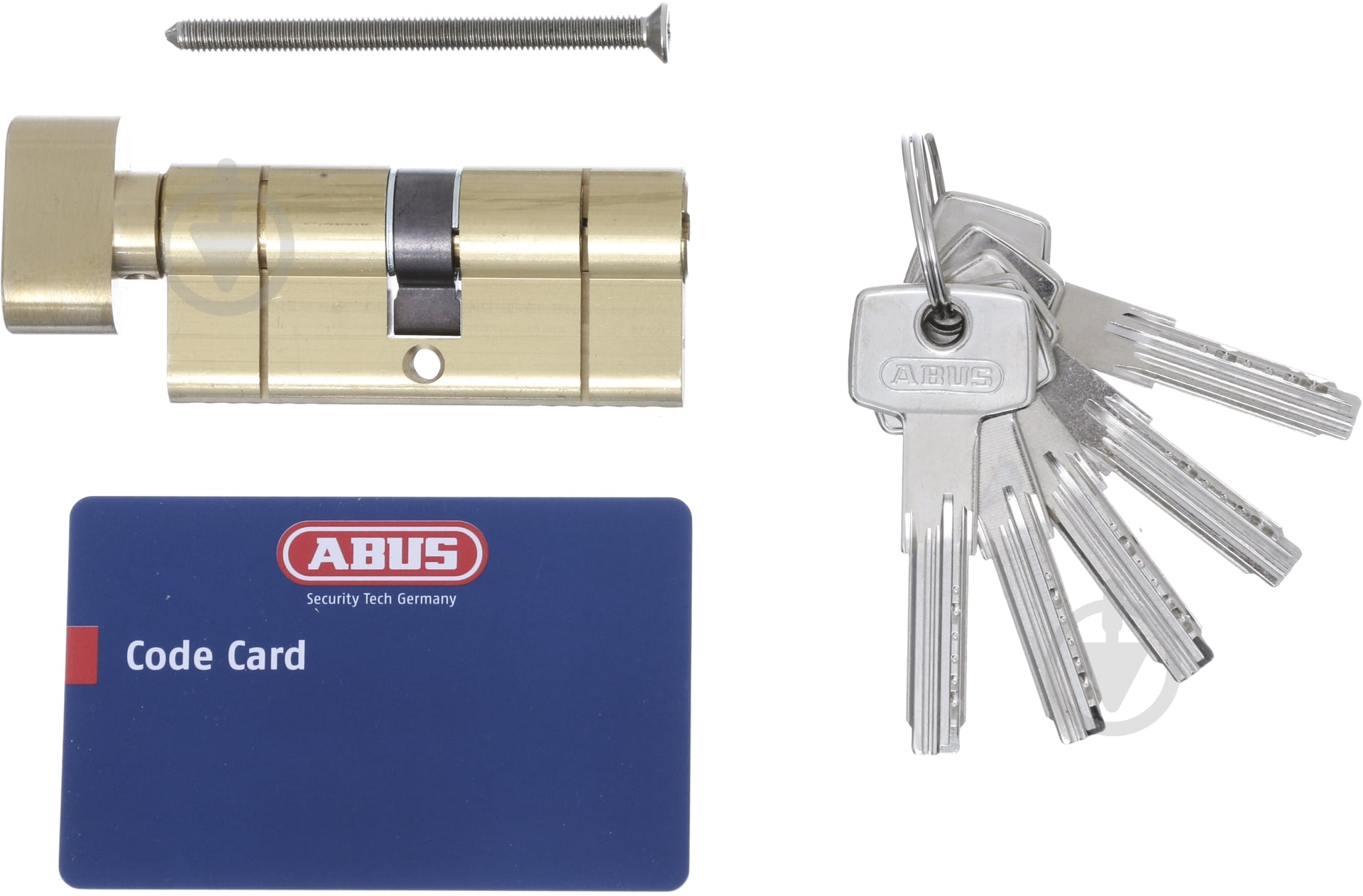 Циліндр Abus KD6PS 35x35 ключ-вороток 70 мм матова латунь - фото 2