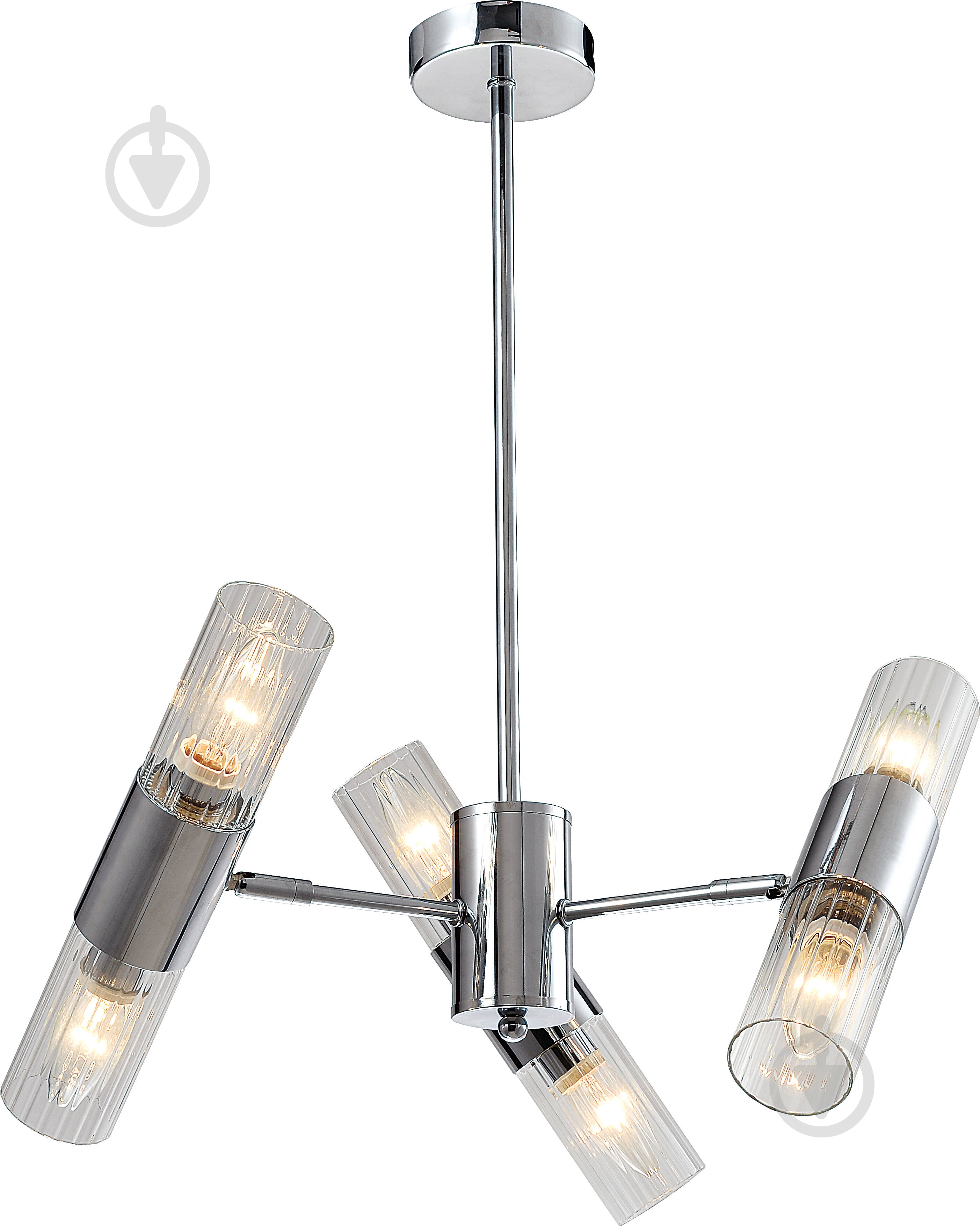 Люстра Accento lighting Bergamo 6x60 Вт E14 хром - фото 1 Люстра Accento lighting Bergamo 6x60 Вт E14 хром - фото 1