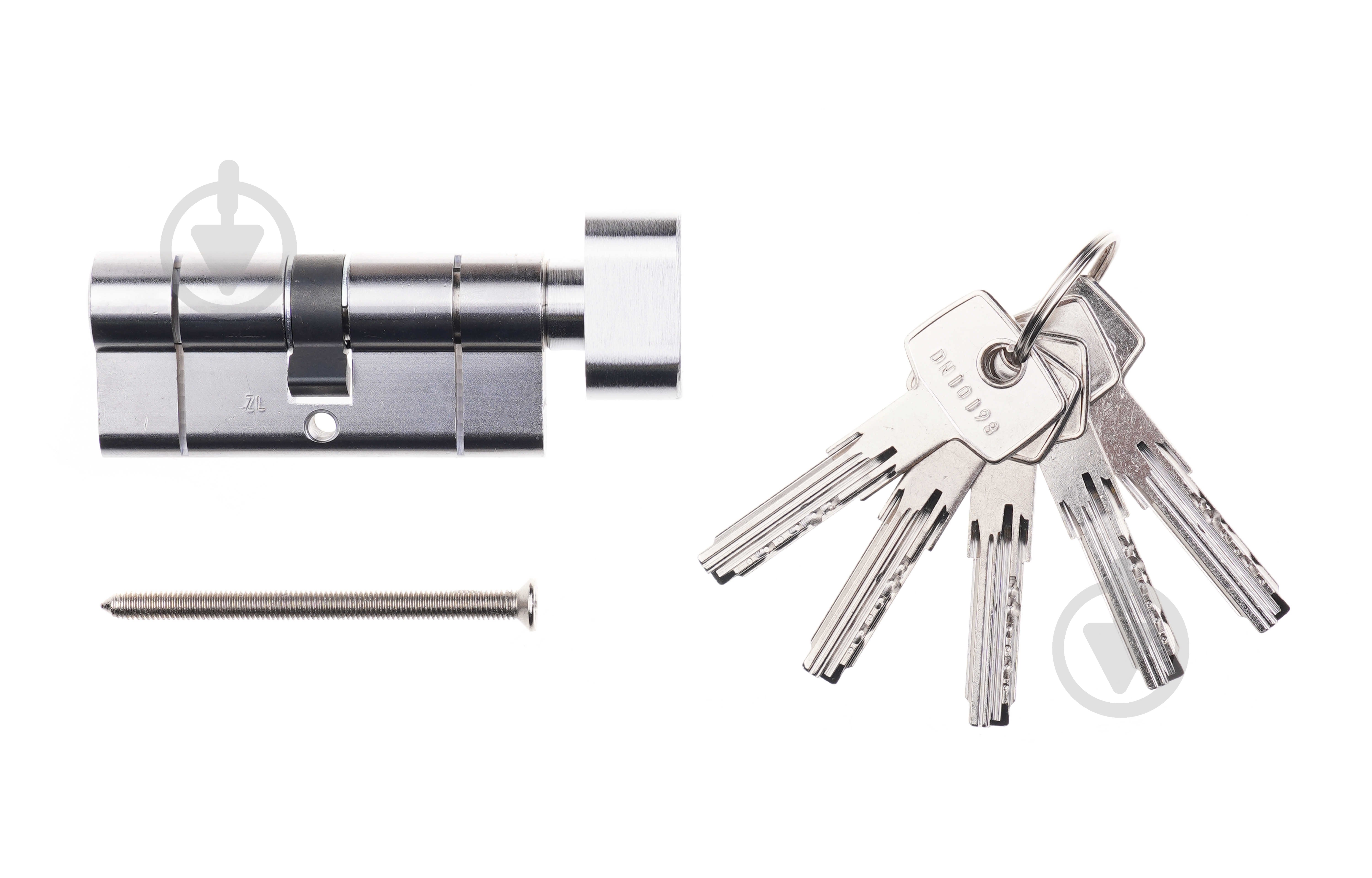 Цилиндр Abus KD6PS 40x40 ключ-вороток 80 мм матовый никель - фото 3