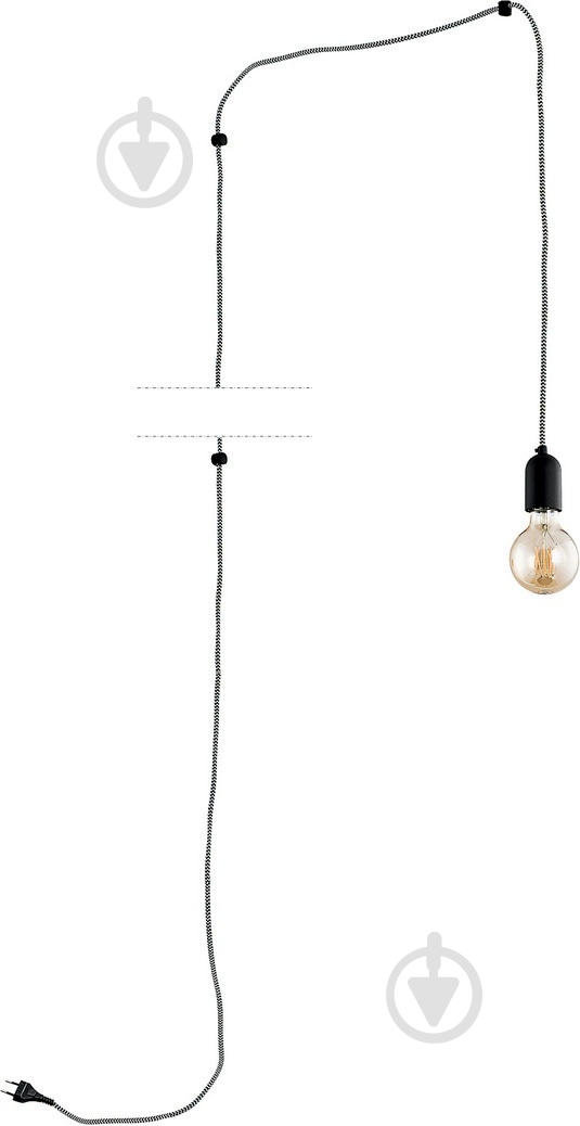 Подвес TK Lighting Qualle 1x60 Вт E27 черный 2204 - фото 1
