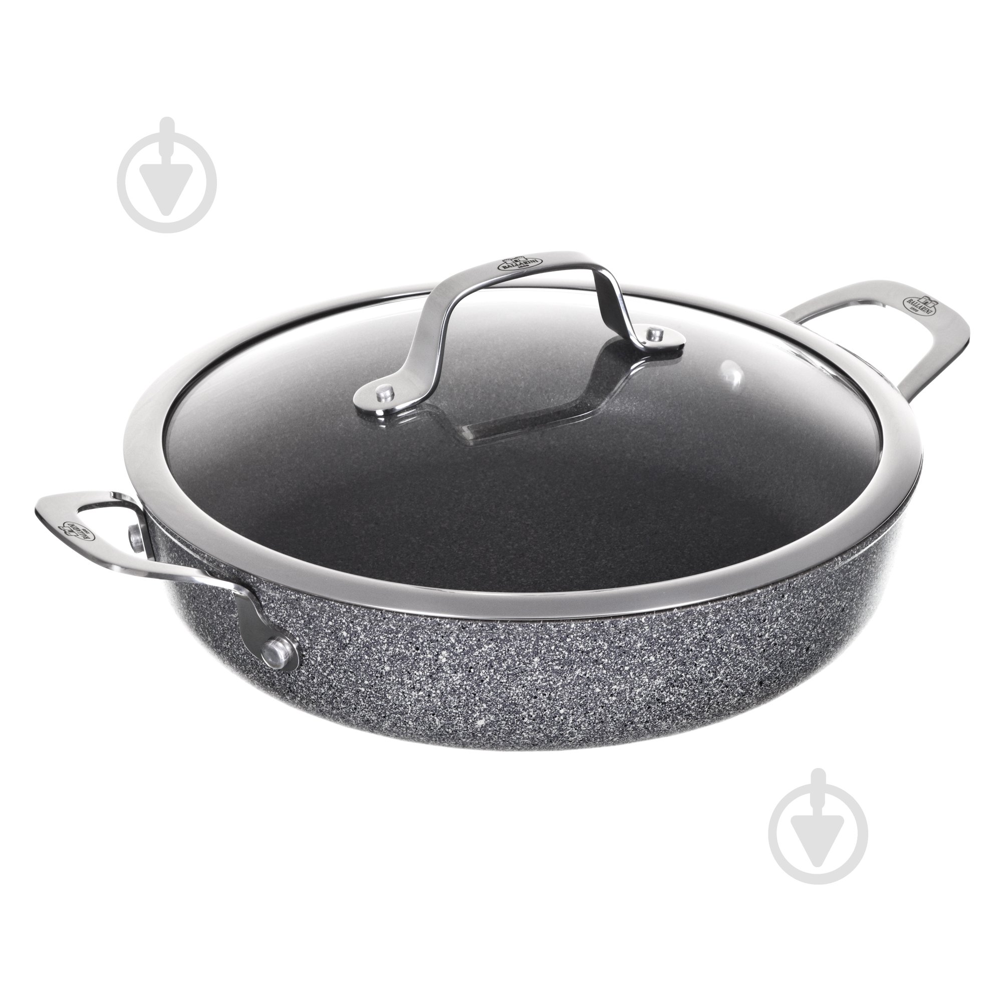 Сковорода з кришкою Ballarini з 2-ма ручками + кришка скло 24см Salina - фото 1