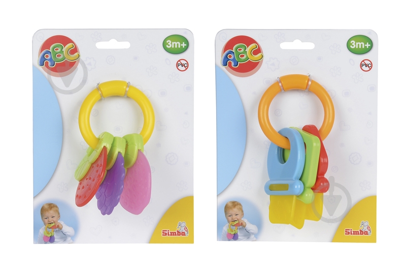 Игрушка-прорезыватель Simba 12 см в ассортименте - фото 1 Игрушка-прорезыватель Simba 12 см в ассортименте - фото 1