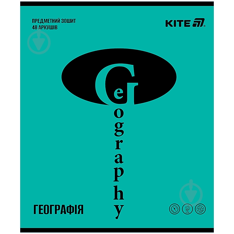 Тетрадь предметная 48 лист. клетка Bright география K25-240-15 KITE - фото 1