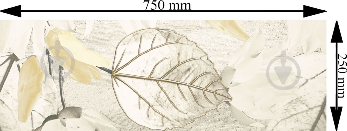Декор Ceramika Paradyz Magnolia grys inserto С 25х75 см - фото 2