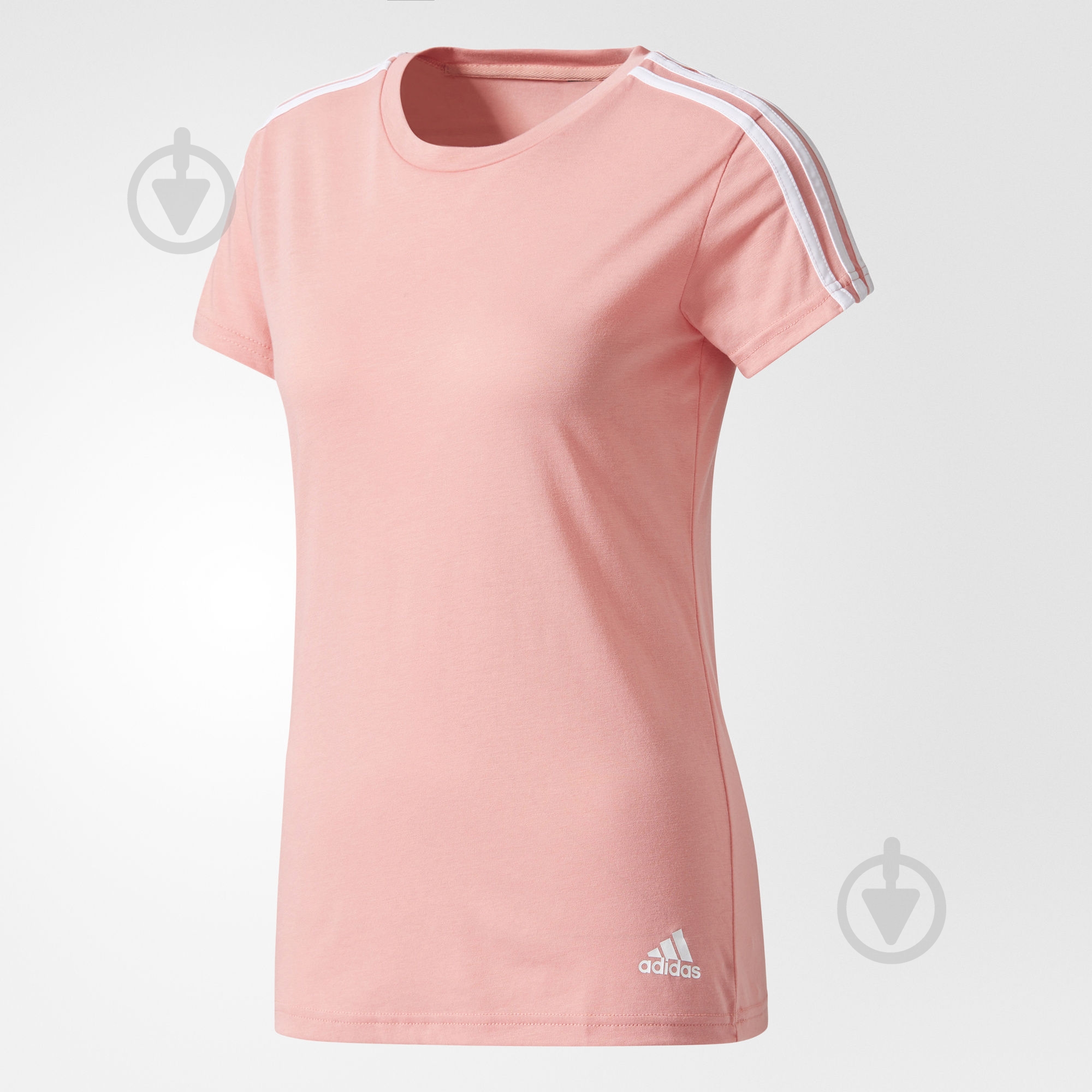Футболка Adidas Essentials 3-Stripes Tee BR2459 р.S розовый - фото 1
