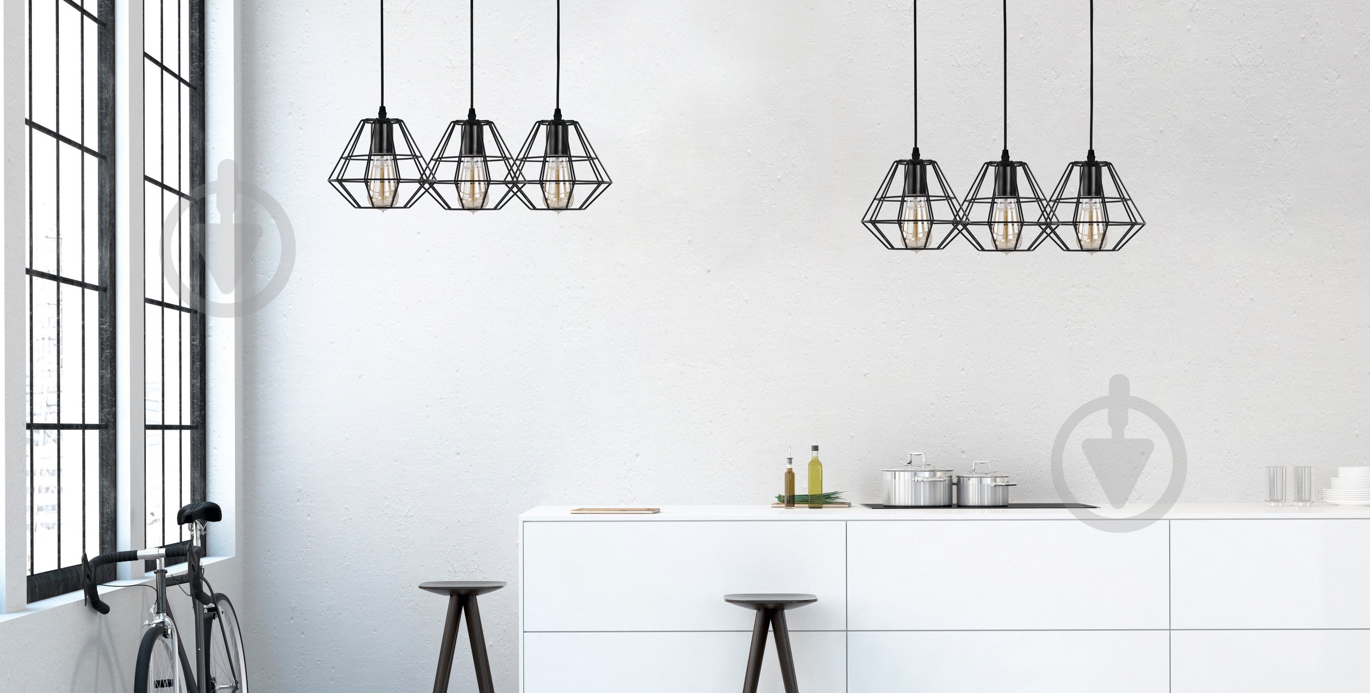 Подвес TK Lighting Diamond 3x60 Вт E27 черный 846 - фото 2