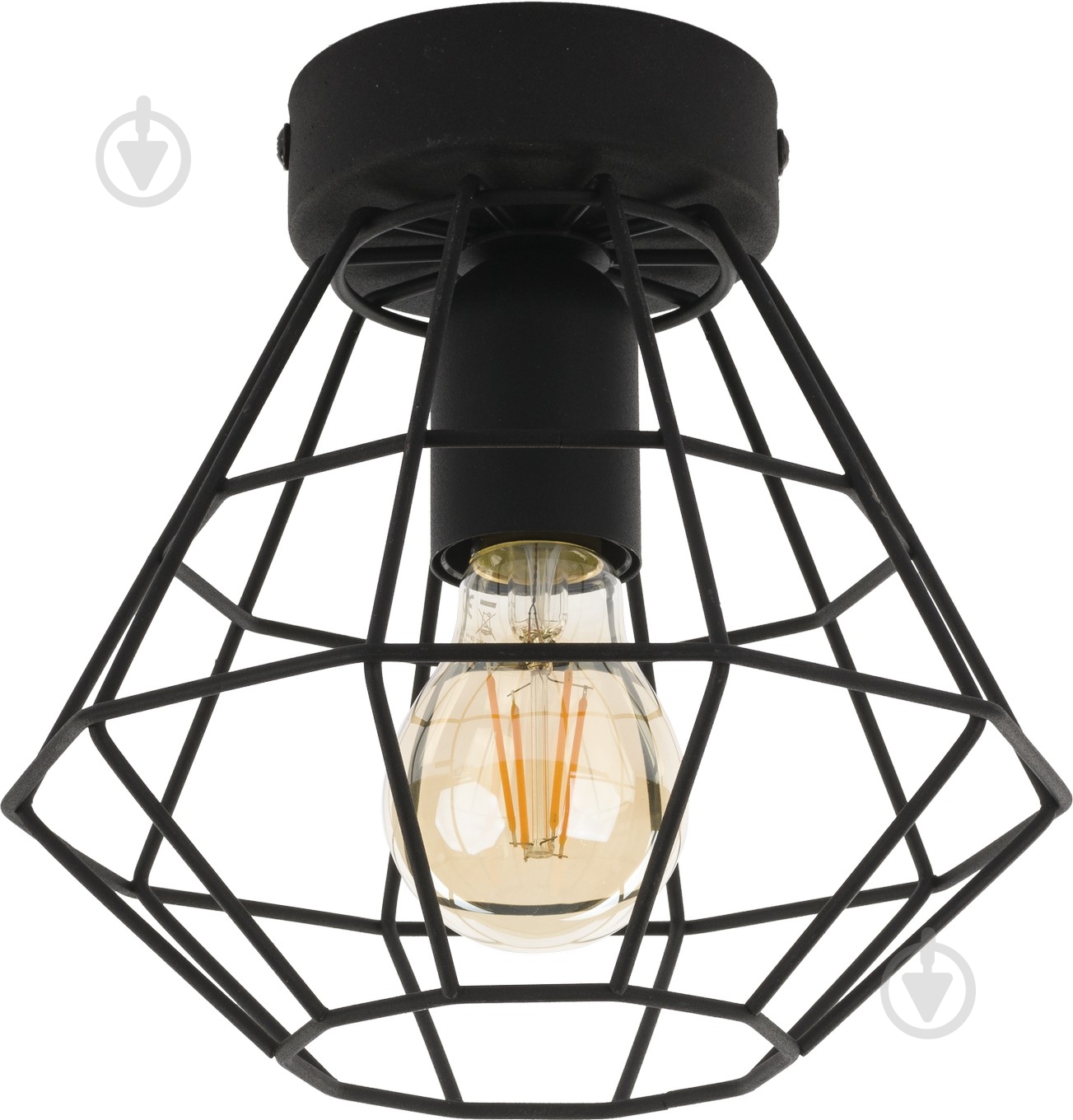 Люстра стельова TK Lighting Diamond 1x60 Вт E27 чорний 2294 - фото 1