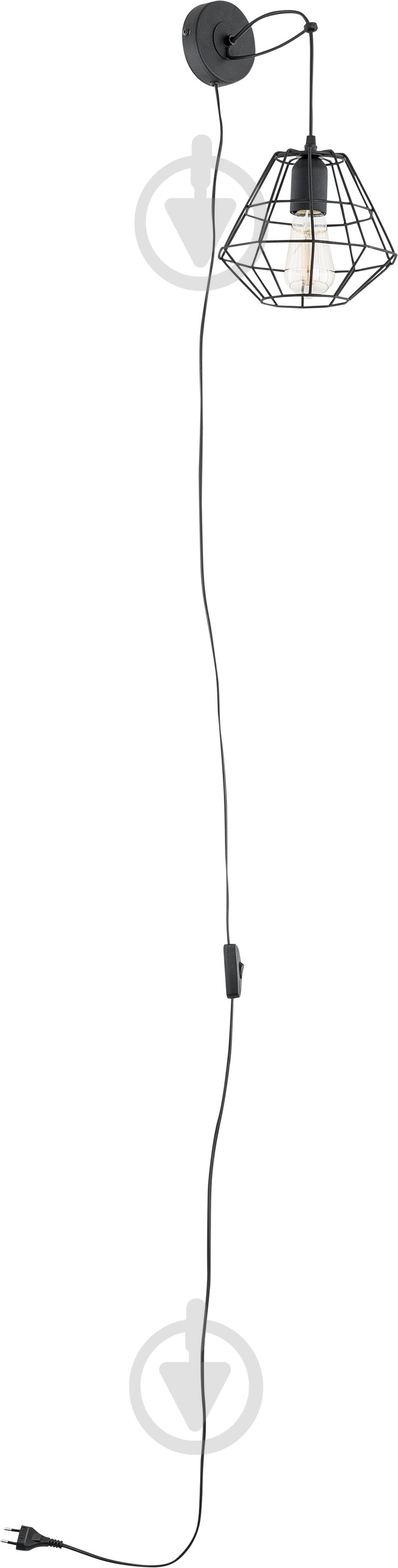 Бра TK Lighting Diamond 1x60 Вт E27 черный 2282 - фото 1 Бра TK Lighting Diamond 1x60 Вт E27 черный 2282 - фото 1