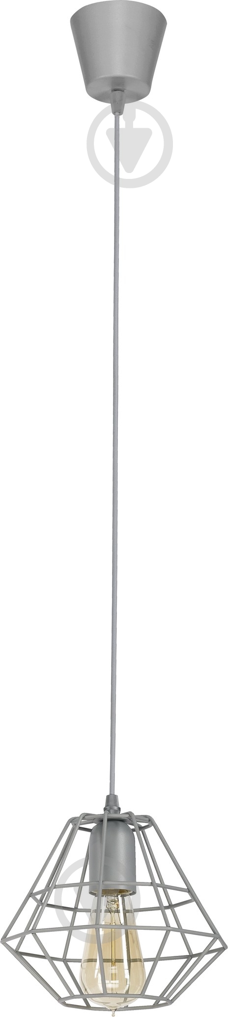 Подвес TK Lighting Diamond 1x60 Вт E27 серый 2002 - фото 1