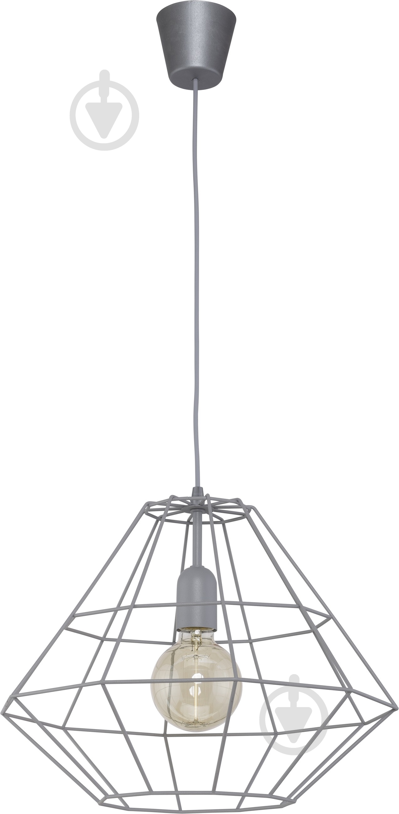 Подвес TK Lighting Diamond 1x60 Вт E27 серый 2000 - фото 1