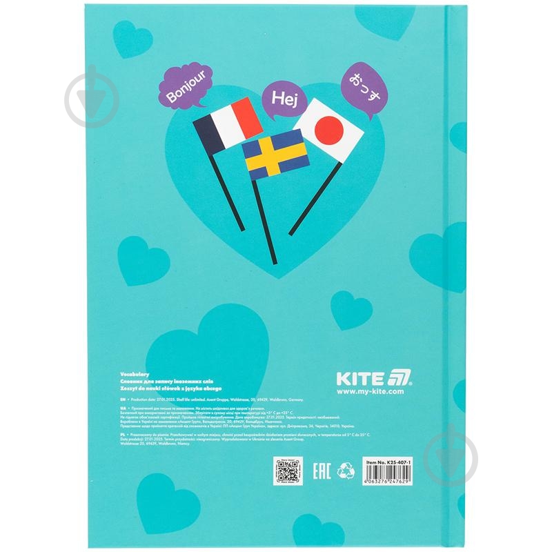 Зошит-словник з іноземної мови 60 арк. Girl K25-407-1 KITE - фото 6